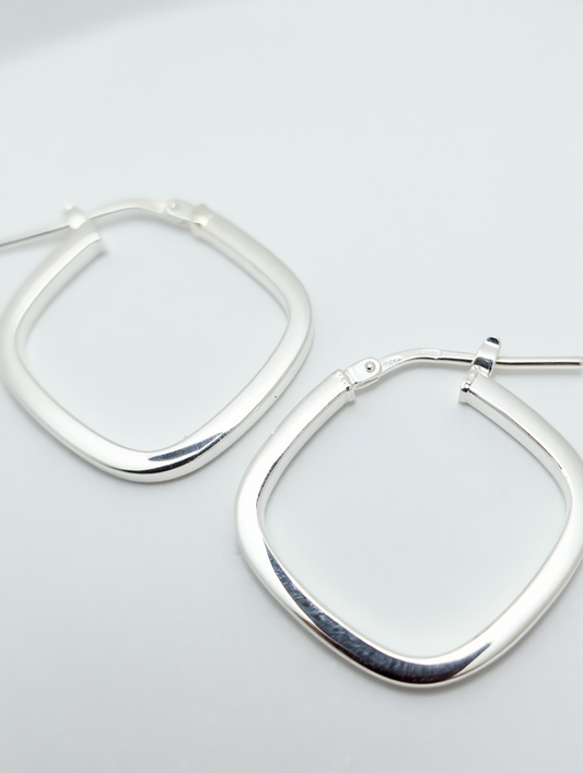 Pendientes aros cuadrados