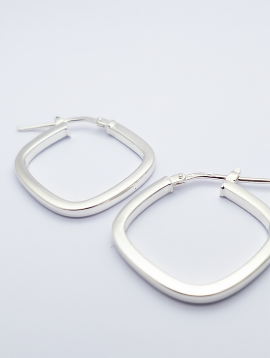 Pendientes aros cuadrados