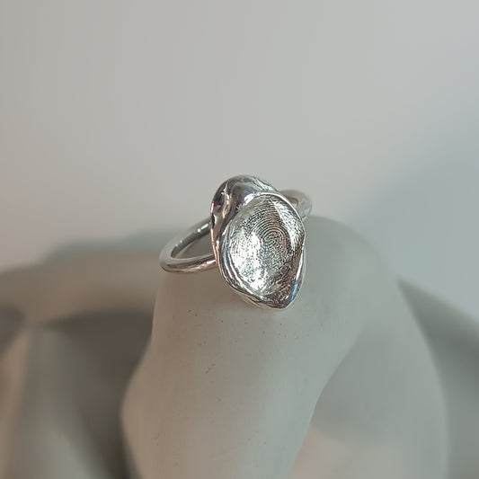 Anillo ovalado - huella dactilar